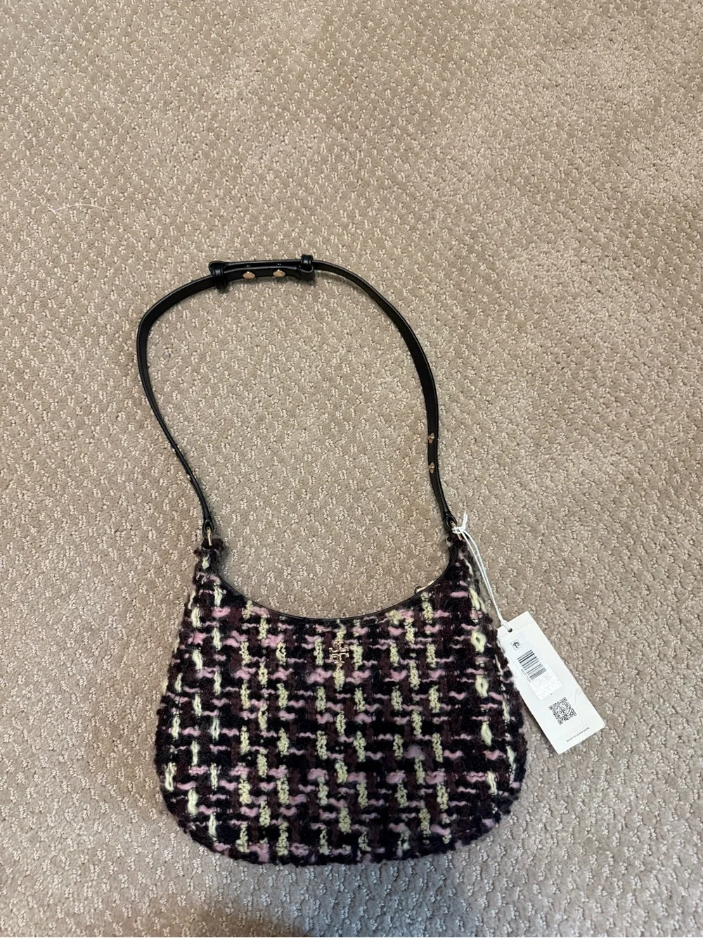 New! NEW Tory Burch Emerson Tweed Shoulder Bag